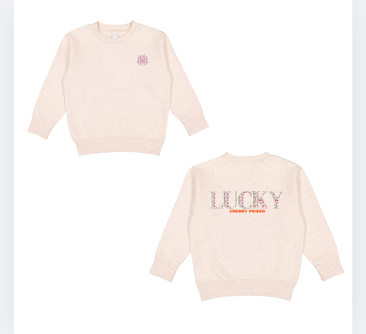 Cherry Picked Lucky Shamrock Crewneck - Toddler
