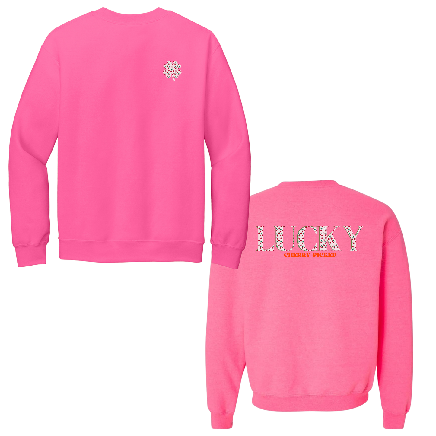 Cherry Picked Lucky Shamrock Crewneck - Youth