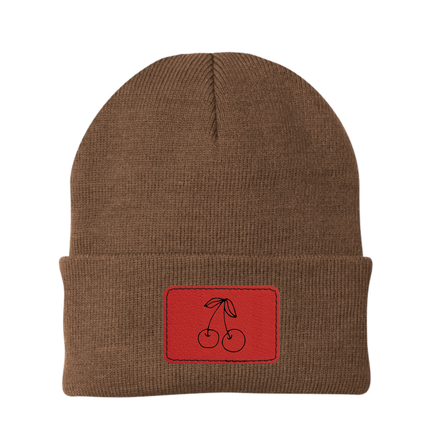 Cherry Outline Patch Beanie