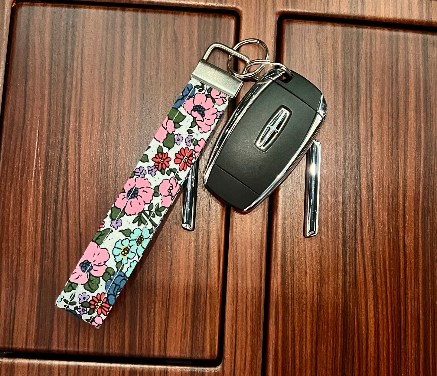 Floral Keychain Wristlet