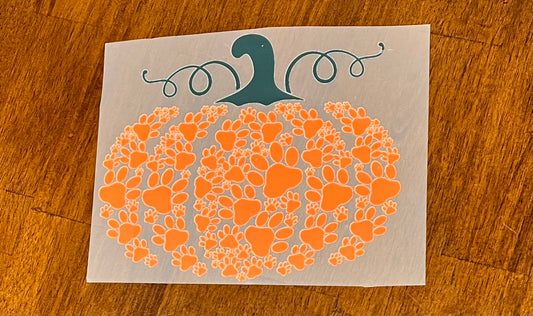 Paw Print Pumpkin